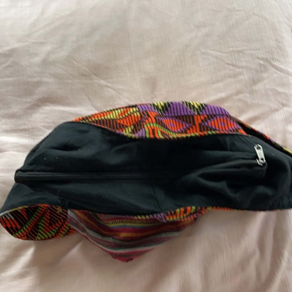 Colorful Tribal Bucket Hobo Boho bag 100% cotton - Picture 7 of 11